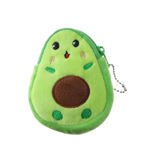 Söt Avocado Nyckelring med Dragkedja - Kawaii Väskhänge & Accessoar