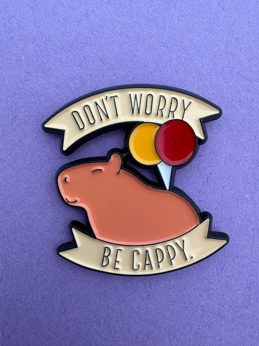 Kawaii Pin - Don't Worry be Cappy Dekorationsknapp för Väskor & Kläder