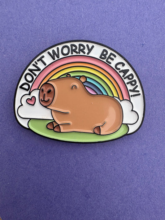 Kawaii Pin - Don't Worry, Be Cappy! Söt Accessoar för Väska & Kläder