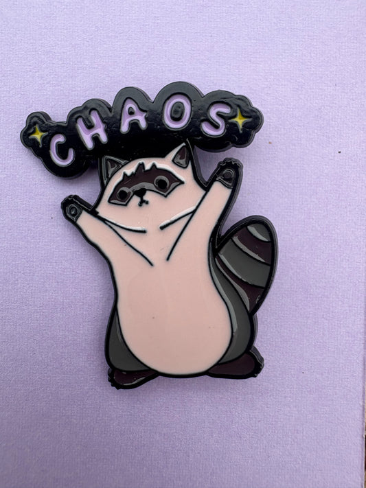 Kawaii Pin "Chaos" - Liten Minimalistisk Accessoar för Jackor & Väskor