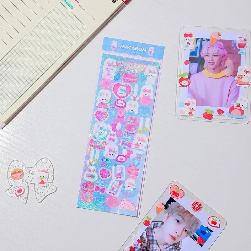 Söta Macaron Stickers - Kawaii Klistermärken för Bullet Journal & Scrapbooking