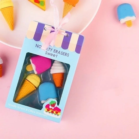 Glassformade suddgummin - Kawaii suddisar för skola & skrivbord